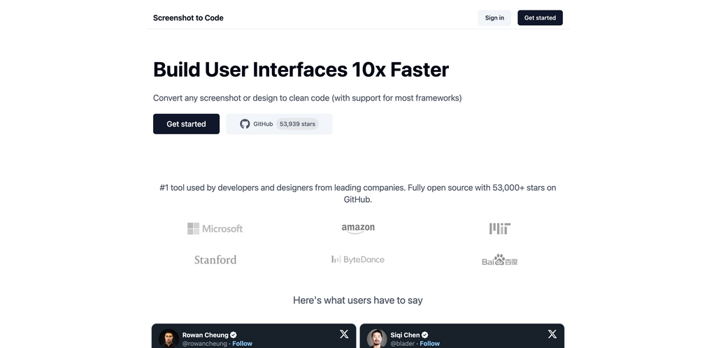 Screenshot to Code